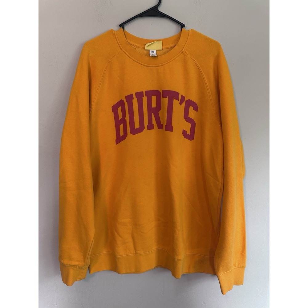 NWOT Burt's Bees Chapstick Promo XL Golden Yellow‎ Fleece Crew Neck Sweatshirt